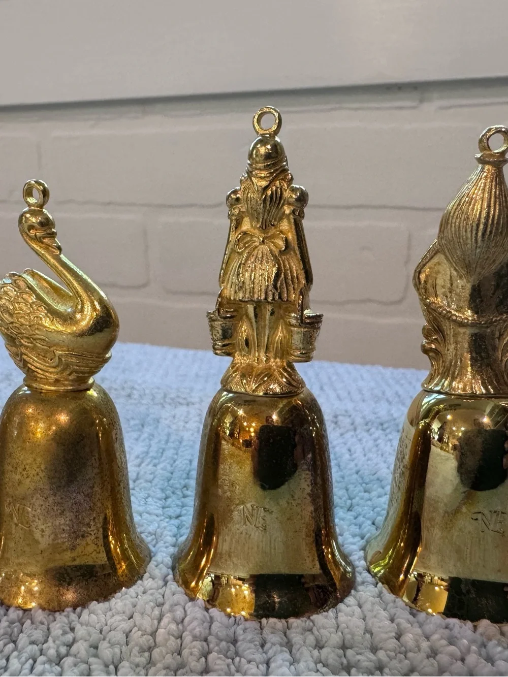 Reed and Barton New England Society Gold Plated 12 Days of Christmas Bells